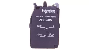 Schneider Electric zbe205 ZBE Harmony blok do bezpośredniego kontaktu z na guzik, średnica 22, 10 + 1 °F Double styki ZBE205 - Wyłączniki światła i elektryczne - miniaturka - grafika 1