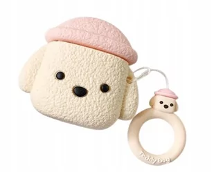 Etui Na Słuchawki AIRPODS - TEDDY DOG - Różowy - Akcesoria do słuchawek - miniaturka - grafika 1