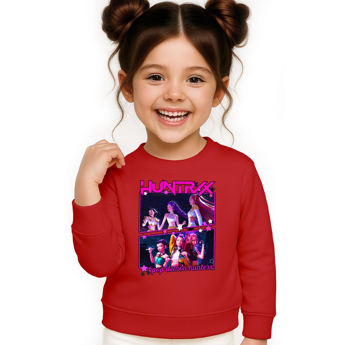 BLUZA DZIECIĘCA KPOP DEMON HUNTERS HUNTRIX 110-116 BAWEŁNIANA JAKOŚĆ