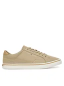 Trampki męskie - Tommy Hilfiger Tenisówki Vulc Core Long Lace FM0FM05688 Beżowy - miniaturka - grafika 1