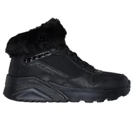 Botki damskie - Skechers Uno Lite Comfurt Collar Botki, czarne, rozmiar 5 UK Child, Czarny, 5 UK Child - miniaturka - grafika 1