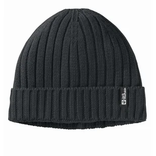 Czapka zimowa Jack Wolfskin RIB KNIT BEANIE black - ONE SIZE - Czapki męskie - miniaturka - grafika 1