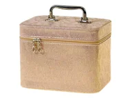 Kosmetyczki, organizery i kuferki - Adar Kuferek L walizka z lusterkiem na zamek 23x17x15cm - miniaturka - grafika 1