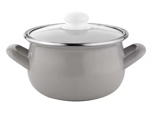 Fl1 GARNEK EMALIOWANY CAPRI PYZA Z/P 20CM 3,8L JASNY SZARY 011-GAR-AV/6C/20 - Garnki - miniaturka - grafika 1