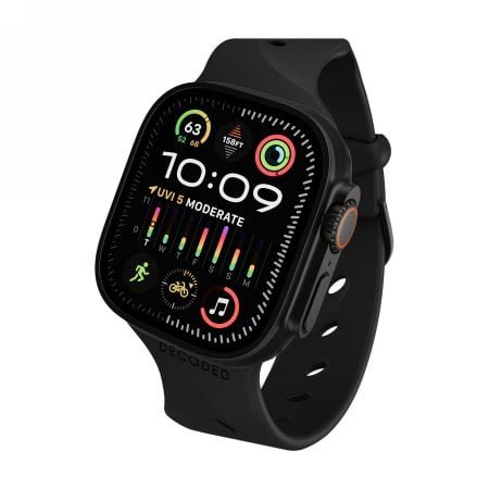 Decoded Silicone Ares Splice Band - silikonowy pasek do Apple Watch 44/46/49 mm black