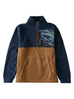 Bluzy męskie - Billabong Bluza polarowa "Boundary" w kolorze granatowo-jasnobrązowym - grafika 1
