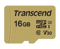 Karty pamięci - TRANSCEND TS16GUSD500S, MicroSDHC, 16 GB + adapter - miniaturka - grafika 1