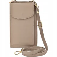 Torebki damskie - Mała Damska Torebka Listonoszka 2w1 Na Telefon Portfel Kopertówka Z Paskiem - miniaturka - grafika 1