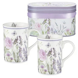 Zestaw 2 Kubków Porcelanowych 300 Ml W Pudełku Ozdobnym Lavender Villa Italia - Kubki - miniaturka - grafika 1