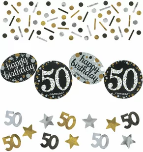 Konfetti na 50 - pięćdziesiątka - 34 g - Dekoracje sali - miniaturka - grafika 1