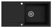 Zlewozmywaki - Zlewozmywak granitowy Kernau KGS H 6097 1B1D Deep Black - miniaturka - grafika 1