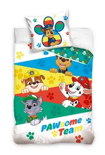 Carbotex, Komplet pościeli bawełnianiej 100X135 + 40X60, Psi Patrol, Paw Patrol - Pościel dla dzieci - miniaturka - grafika 1