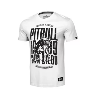 Pit Bull T-Shirt Koszulka San Diego Lekka White - Koszulki sportowe męskie - miniaturka - grafika 1