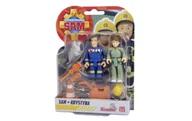 Figurki dla dzieci - Figurki strażaka Sam, dwupak V, 4 rodzaje, z nowymi mundurami, każdy z 2 figurkami, 1 zwierzę i akcesoria, ruchome, 7,5 cm, od 3 lat - miniaturka - grafika 1