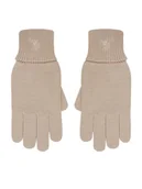 Rękawiczki - Calvin Klein Rękawiczki Damskie LV14F8021G Beżowy - miniaturka - grafika 1