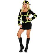 Sukienki - Widmann 06601 - kostium dla dorosłych strażaka, sukienka, czarna, rozmiar S - miniaturka - grafika 1