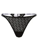 Majtki damskie - GUESS - Stringi damskie, czarny - miniaturka - grafika 1