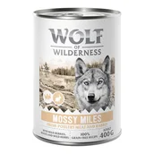 Mokra karma dla psów - Wolf of Wilderness Adult “Expedition”, 6 x 400 g - Mossy Miles - Drób z królikiem - miniaturka - grafika 1