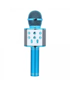Instrumenty muzyczne dla dzieci - W&k Mikrofon zabawkowy JYWK369-3 niebieski - miniaturka - grafika 1
