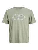 Koszulki męskie - Jack & Jones Koszulka w kolorze jasnozielonym - miniaturka - grafika 1