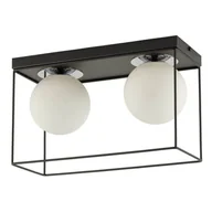 Lampy sufitowe - Podwójny plafon Aroma 40707 Sigma do kuchni kule czarny srebrny - miniaturka - grafika 1