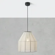 Lampy sufitowe - Markslöjd Lampa wisząca Aiko, możliwość ściemniania, kremowy / amber, salon / jadalnia, tkanina / materiał / jedwab - miniaturka - grafika 1
