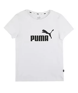 Puma Koszulka dziewczęca ESS logo G biała, 152 587029 - Koszulki dla dziewczynek - miniaturka - grafika 1