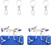 Place zabaw - Huśtawka vidaXL Siedziska huśtawek z linami, 2 szt., niebieskie, 38x16 cm, PE - miniaturka - grafika 1