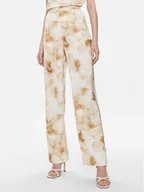 Spodnie damskie - Calvin Klein Spodnie materiałowe K20K206884 Beżowy Regular Fit - miniaturka - grafika 1