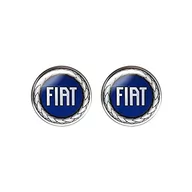 Akcesoria motoryzacyjne - Fiat 21233 naklejki 3D, oficjalne logo vintage niebieskie, średnica: 21 mm, 2 sztuki - miniaturka - grafika 1