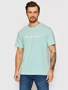 Koszulki męskie - Columbia T-Shirt Basic Logo 1680053 Zielony Regular Fit - grafika 1