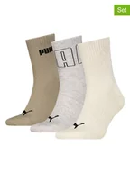 Skarpetki męskie - Puma Skarpety (3 pary) w kolorze szaro-beżowym - miniaturka - grafika 1