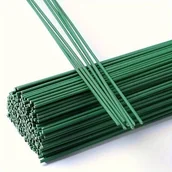 Rękodzieło - TEMU 50 szt. Wytrzymałe Zielone Sztyfty do Kwiatów z Metalowym Wkładem - Elastyczne, 20 cm/8 cali dla Rzeczywistych i Sztucznych Kwiatów, Dekoracje - miniaturka - grafika 1