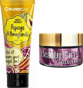 Supertan Supertan Papaya & Pomegranate + Słoiczek Beauty Face - Balsamy i kremy do opalania - miniaturka - grafika 1