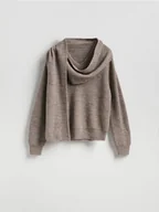 Swetry damskie - Reserved - Sweter z wełną - beżowy - miniaturka - grafika 1