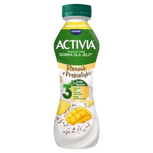Activia Jogurt mango ananas siemię lniane 270 g - Kefiry, jogurty, maślanki - miniaturka - grafika 1