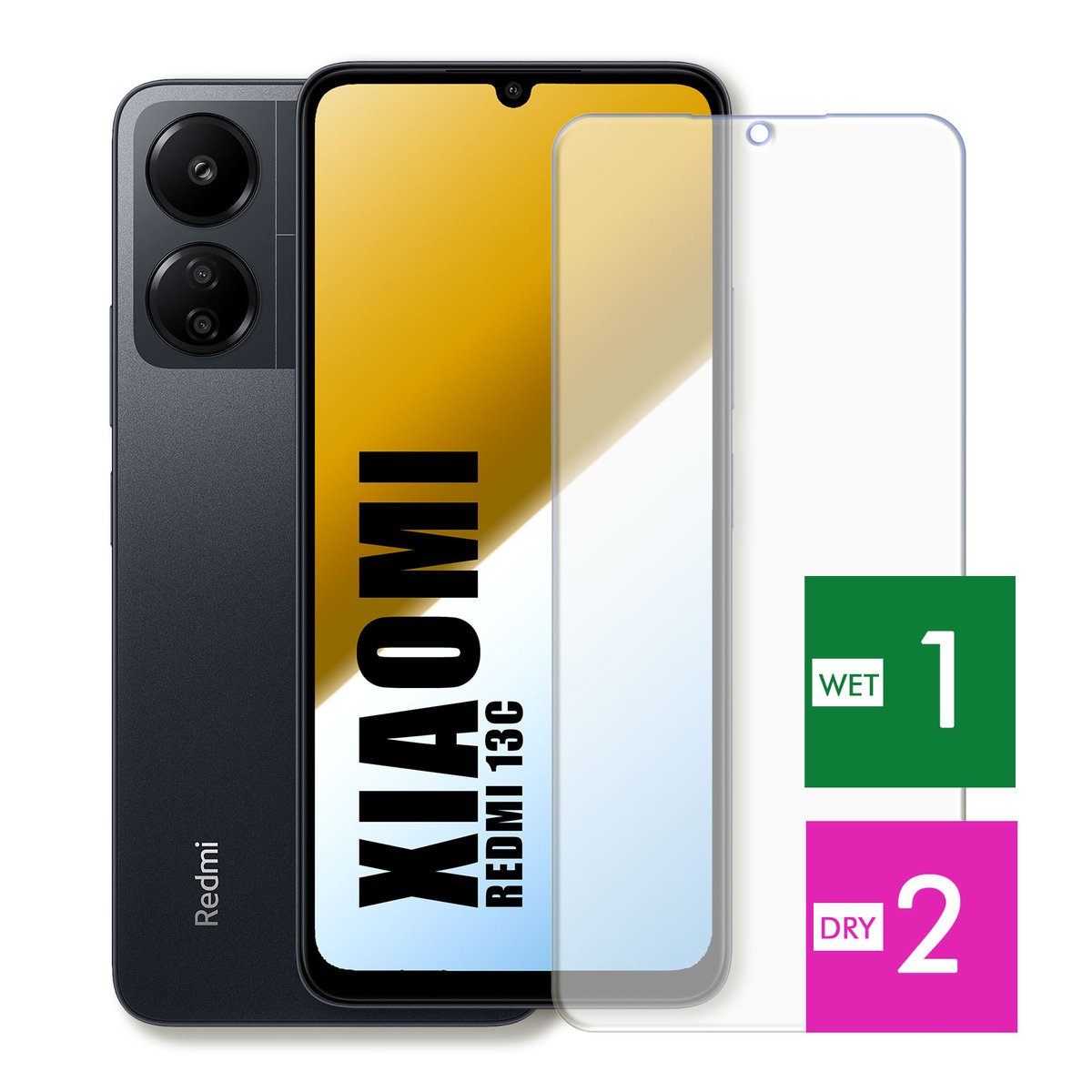 WZMOCNIONE SZKŁO DO XIAOMI REDMI 13C SZYBKA HARTOWANE 9H JAKOŚĆ