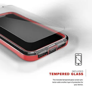 Zizo ION Cover Pancerne etui iPhone X + szkło 9H na ekran (Red/Clear) - Etui i futerały do telefonów - miniaturka - grafika 3