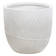 Donice - Doniczka okrągła 35 x 35 x 33 cm złamana biel FTERO - miniaturka - grafika 1