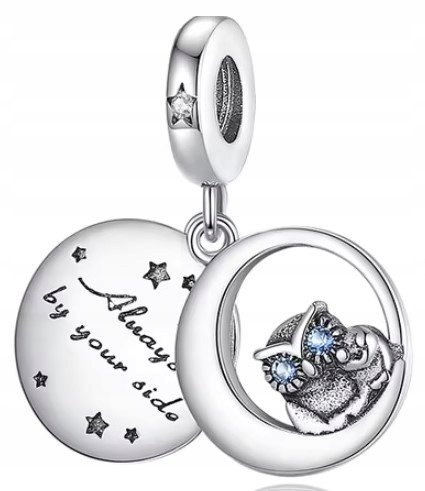CHARMS ZAWIESZKA SREBRNA CHARMS SOWA PTAK CHARMSY BEADS ORYGINALNY