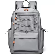 Torebki damskie - Plecak Męski Biznesowy Oren Szary Turystyczny Wygodny Duży Lekki Skórzany OS - miniaturka - grafika 1