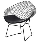 Krzesła - D2.Design Krzesło HarryArm czarne poduszka czarna 162532 - miniaturka - grafika 1