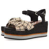 Sandały damskie - Gioseppo Sandały damskie Ivora Wedge, Czarny - 37 EU - miniaturka - grafika 1