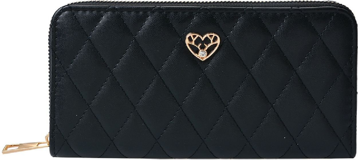 Juleeze JZWA0195Z Portfel pikowany czarny 19x10cm