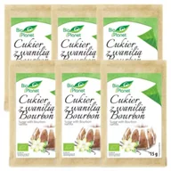 Dodatki do ciast w proszku - Bio Planet Cukier z wanilią bourbon Zestaw 6 x 15 g Bio - miniaturka - grafika 1