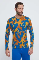 Bielizna sportowa męska - Icebreaker longsleeve funkcyjny Merino 260 Vertex kolor pomarańczowy - miniaturka - grafika 1