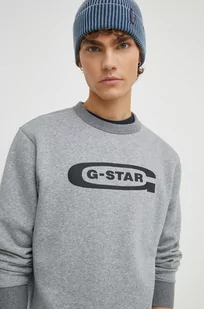 G-Star Raw bluza męska kolor szary z nadrukiem - Bluzy męskie - miniaturka - grafika 1