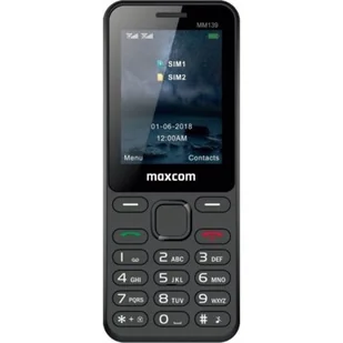 Maxcom MM139 Dual Sim Czarny - Telefony komórkowe - miniaturka - grafika 1