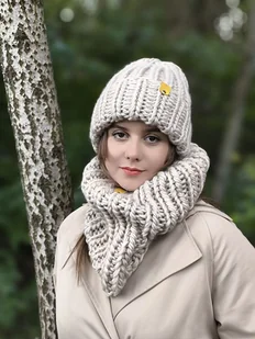 Wełniana czapka zimowa peruvian WOOLY jasny beż - Czapki damskie - miniaturka - grafika 1