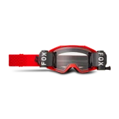 Gogle i okulary motocyklowe - Gogle Cross FOX Vue Roll Off Czerwony fluorescencyjny - miniaturka - grafika 1